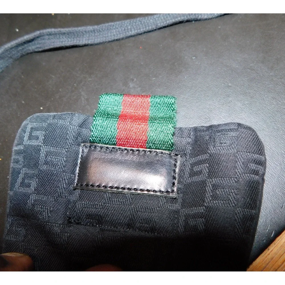 Authentic Men's GUCCI Canvas Leather Red Green Stripe High Top‎ Sneakers sz 44 E